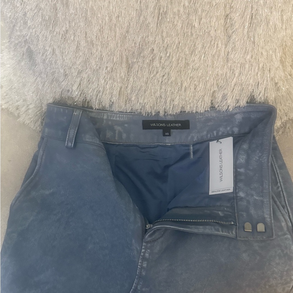 Wilsons Leather Blue suede Skirt